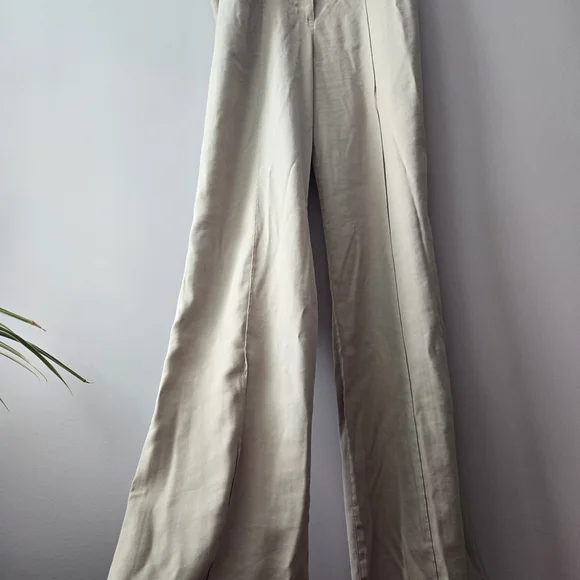 Worthington Cream Wide-Leg Trousers - Picture 4 of 4